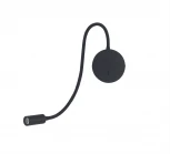 Настенный светильник на гибкой ножке с подсветкой для чтения Donolux Kaa W111043/1 black (LED, 220V, выключатель)