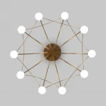 Потолочная люстра на штанге Eurosvet Ragno 90031/10 LED золото (220V, шарики)