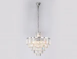 Подвесной светильник Newport 31100 31114/S nickel (220V, хрусталь, на цепи)