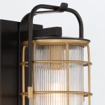 Настенный уличный светильник Eurofase QN-RIVAMAR-S-BLK-GD (220V, IP44)