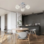 Потолочная люстра на штанге Arte Milano AMALFI-327985 327985/3 CR+BK (220V)