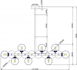 Потолочная люстра на штанге Arte Lamp Bolla-piccolo A3988SP-16AB (220V, шарики)