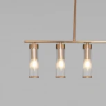 Потолочная люстра Wi-Fi на штанге Eurosvet Oriens 60166 латунь (220V, управление смартфоном, голосовое управление, умный дом - Minimir Home, Алиса, Маруся, Салют)