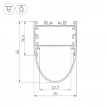 Профиль ARH-LINE-B-3652-2000 ANOD (Arlight, Алюминий) 036347