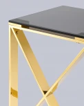 Журнальный стол Stool Group 40*40 КРОСС золото стекло smoke УТ000004651