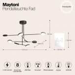 Потолочная люстра на штанге Maytoni Fad MOD070PL-L48B3K (LED, 220V)
