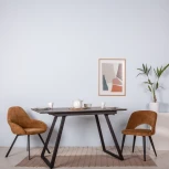 Стол R-Home Пеле раздвиж. 120-160 Мрамор графит