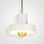 Подвесной светильник Stone Pendant White ImperiumLoft Marble01 (101775-26) (220V, на проводе, круглые)