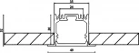 Профиль встраиваемый DesignLed LE LE.4932-W-R