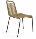 Стул уличный La Forma (ex Julia Grup) Lambton (Коричневый,Бежевый,Черный/ Сталь,Веревка,Металл)