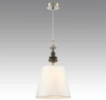 Подвесной светильник Lumion Kentuki 8283/1A никель/белый, металл/керамика/текстиль Е14 1*40W 220V