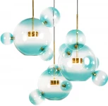 Подвесной светильник Loft It Bolle 2027-D3 Blue (LED, 220V, на проводе, шар, молекулы)