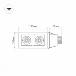 Встраиваемый точечный светильник Arlight CL-KARDAN 024129 (LED, 220V)