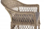 Плетеный стул из искусственного ротанга, цвет соломенный 4SIS Сицилия YH-C1620W