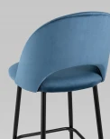 Стул полубарный Stool Group Меган велюр пыльно-синий УТ000025282