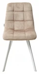 Стул CHILLI SQUARE PK6015-10(VBP210) античный бежевый, велюр/ белый каркас