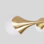 Потолочная люстра Wi-Fi на штанге Eurosvet Calyx 60168/6 латунь (220V, управление смартфоном, голосовое управление, умный дом - Minimir Home, Алиса, Маруся, Салют, шарики)