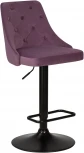 Стул барный DOBRIN JOSEPH BLACK (пудрово-сиреневый велюр (MJ9-52)) 5021_BlackBase-LM BLACK, цвет сиденья пудрово-сиреневый (MJ9-52), основания черный