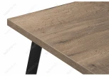 Стол Woodville Тринити Лофт 120 32 мм черный матовый / дуб галифакс табако 451670