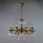 Подвесная люстра Ambiente by Brizzi Benisa 2226/8 PB New Leaf (220V, на цепи, подсвечник, свеча)