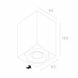 Накладной точечный светильник Arte Lamp Pictor A5654PL-1WH (220V, куб)