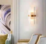 Бра Odeon Clear Glass Gold Metal Wall Lamp ImperiumLoft 44,771 (147727-22) (220V)