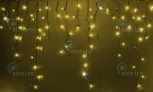 Гирлянда светодиодная Бахрома желтая с мерцанием 220B, 144 LED, провод черный, IP54 RL-i3*0.9F-B/Y Rich LED