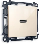 Комплект механизма Ambrella Volt розетки HDMI 2.0 ALFA MA314010 Бежевый глянец 40V/500mA 2.0GHz 5-18Gbit/s QUANT