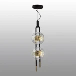 Подвесной светильник Odeon Light Magnet 5407/23L черный/золотой/металл/стекло LED 23W 3000K 1940Лм (220V, на проводе, круглые)