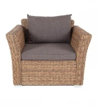 Кресло из искусственного ротанга (гиацинт), цвет соломенный 4SIS Капучино YH-C1130W-3-TW