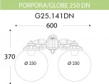 Настенный фонарь уличный Fumagalli GLOBE 250 G25.141.000.BYF1RDN (220V, шар, IP55)