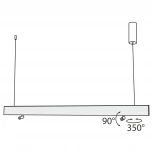 Подвесной линейный светильник светодиодный Maytoni Puntero P068PL-L27W4K (220V, на тросе)
