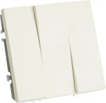 Выключатель трехклавишный (белый) Stekker Эмили 49870