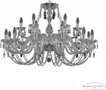 Подвесная люстра Bohemia 101 101/12+6/360 Ni (220V, подвески, на цепи, подсвечник, свеча)