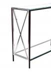 Консольный стол AllConsoles 1031-CB_S clear черный муар, серебряный
