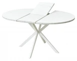 Стол ВЕГА D110 раскладной Мрамор Леванто / белый каркас