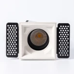 Точечный встраиваемый светодиодный светильник, квадратная рамка, белый отражатель Fiberli Mr1215 12130106