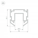 Профиль-держатель MAG-STRETCH-25-2000 (Arlight, Алюминий) 035719