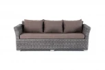 Диван из искусственного ротанга трехместный, цвет графит 4SIS Капучино YH-C3130W-3 graphite