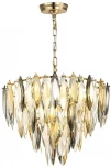 Подвесная люстра Odeon Light Vilna 5068/12 золото/дымчат./янтарн./матовый белый/металл/хрусталь E14 12*40W