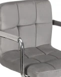 Стул барный KRUGER ARM (серый велюр (MJ9-75))