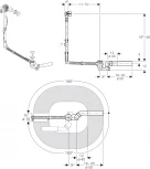 Слив-перелив Geberit 150.711.21.1 с подводом воды