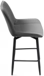 Полубарный стул Notta Седа К крутящийся темно-серый / черный 520601