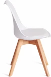 Стул TULIP (mod. 73-1) / 1 шт. в упаковке (Дерево,Пластик,Экокожа /Белый)