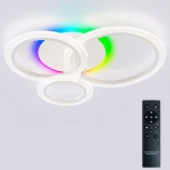 Потолочная люстра светодиодная с пультом ДУ 66W с RGB, белый, LED Natali Kovaltseva Pure LED LAMPS 81452