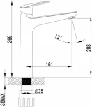 Смеситель Iddis Torr TORSB01i01 для раковины-чаши