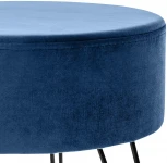 Пуф Кома, велюр Дарк Блю Leset