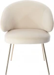 Стул-полукресло Bradex Home Emil кремовый с золотыми ножками (RF 0545)