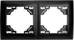 Рамка на 2 поста (черный) Stekker Эрна Элегант 49662