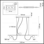 Подвесной светильник Nera 6600/21L (LED, 220V, на тросе)